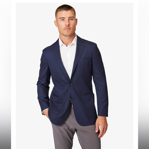 Michael Kors Men’s Navy Suit Jacket Blazer 48R Classic Fit Two Button Wool Blend - Picture 1 of 5